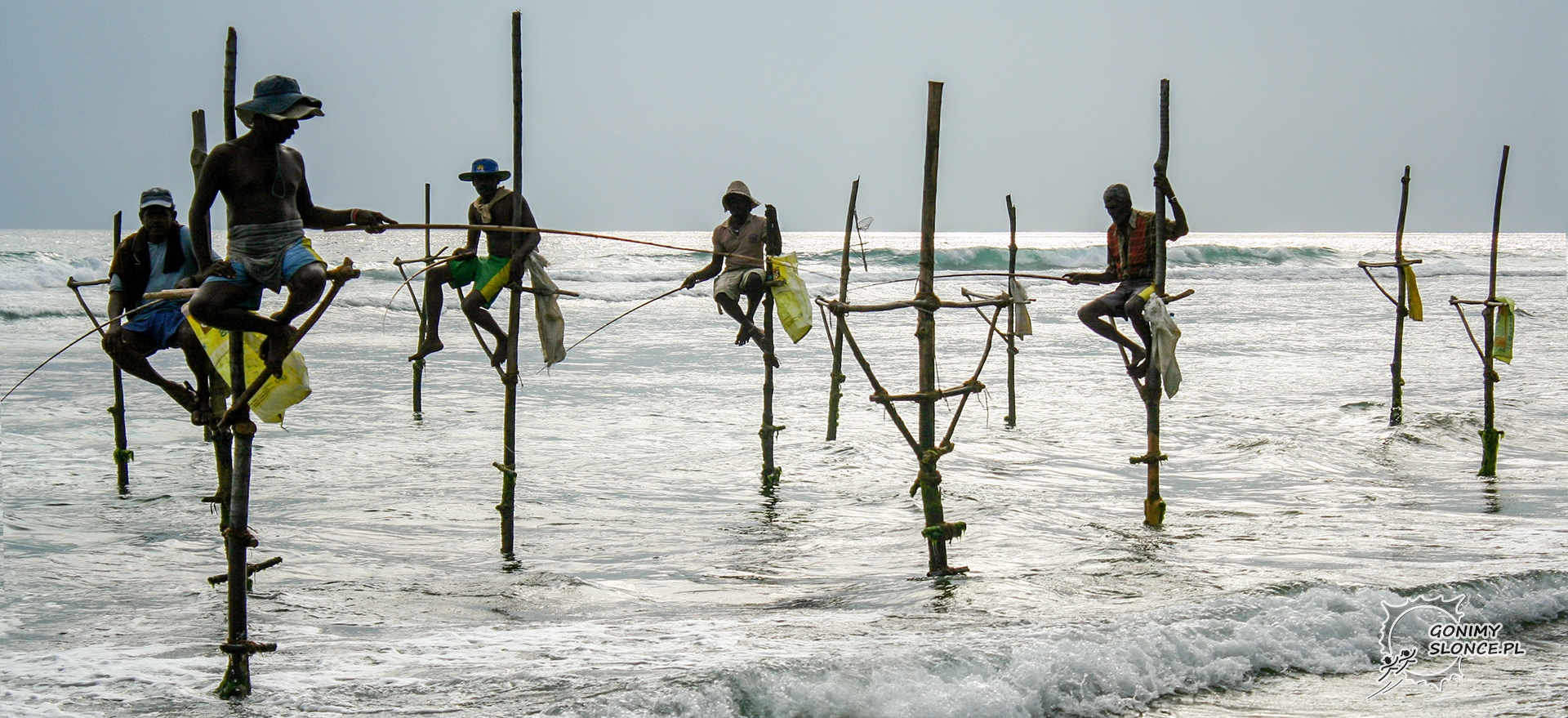 Sri Lanka rybacy na palach